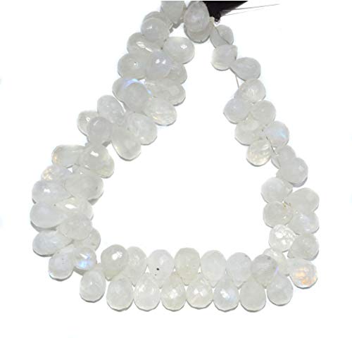 Natural Rainbow Moonstone Faceted Teardrop Beads Natural Rainbow Moonstone Drop Beads, Natural Rainbow Moonstone Gemstone Beads Size- 10mm to 13mm (Approx) 10" Inches Strand