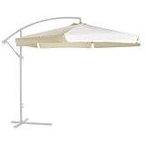 lonas carpas sombrillas Color Beige Tela Recambio Para Sombrilla Papillon Pie Lateral Ø 3 x 2,40 metros Color Beige