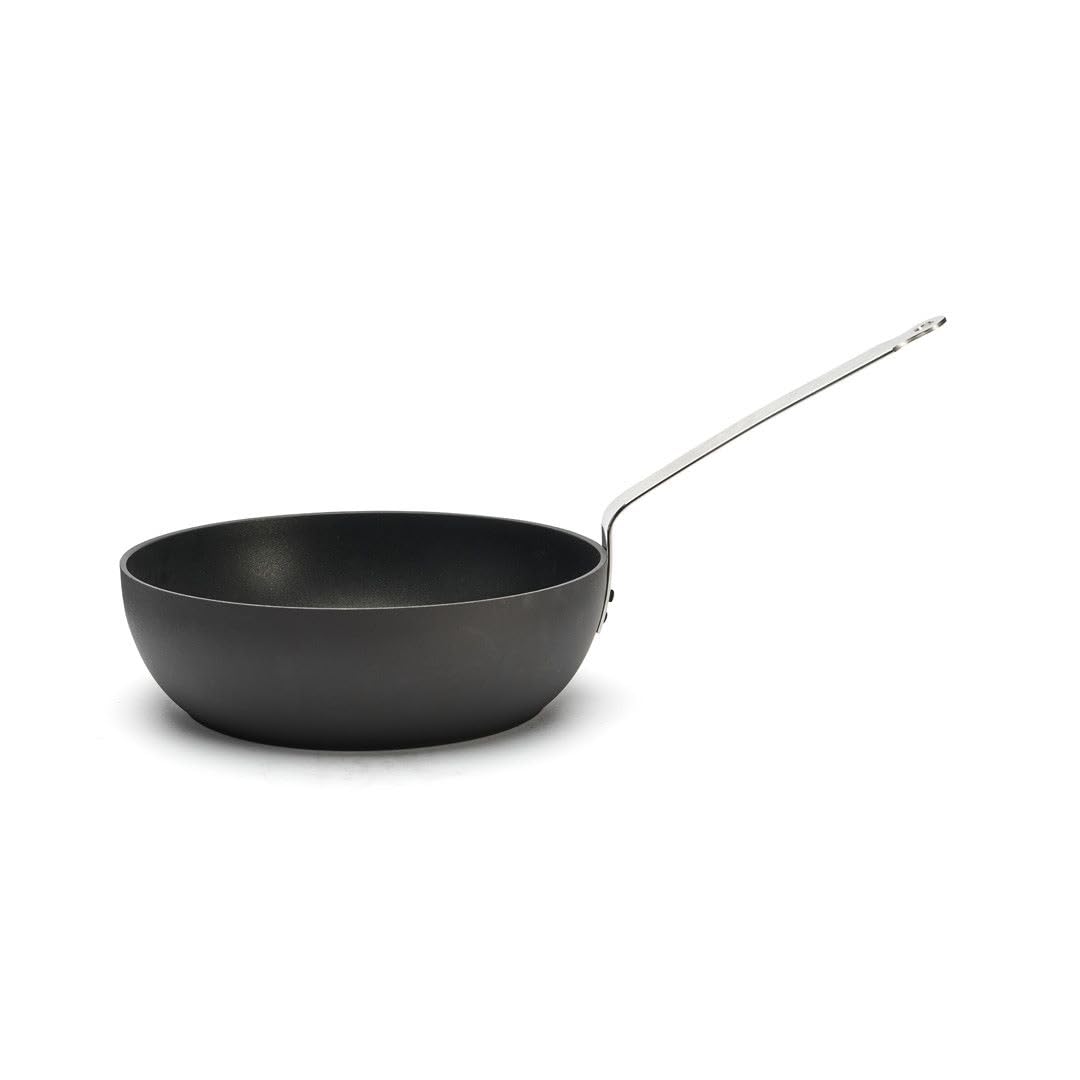 DE BUYER - Sauteuse bombée antiadhésive CHOC INTENSE en aluminium - Diamètre 28 cm -, Noir