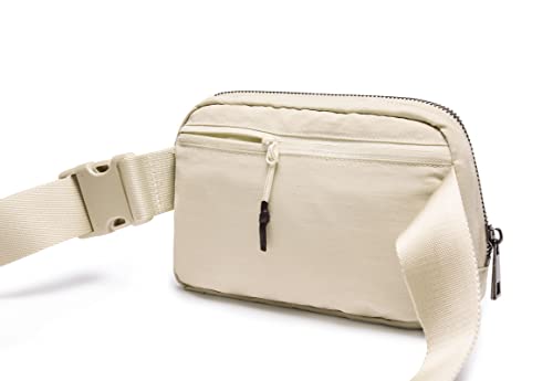 Origiwish Fanny Packs For Women Men Mini Belt Bag Waist Pack With Adjustable Strap For Running Travel Casual Hiking Cycling (Beige) #TOP3
