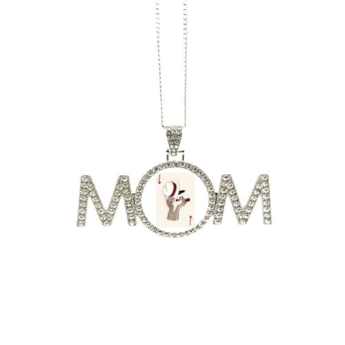 Collier motif cartes à jouer J : idée cadeau élégante pour la fête des mères et grand-mère