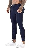 GINGTTO Mens Casual Pants Slim Fit Stretch Chino Dress Pants for Men Blue Size 30