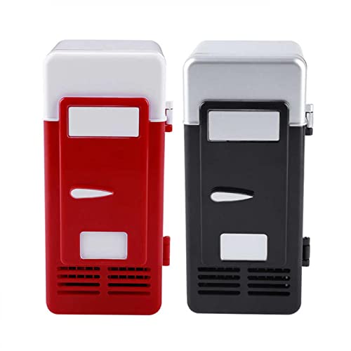 Image of USB Mini Car Refrigerator Warmer Bar Portable for 1 Can Desktop Bedroom Red|Home & Garden | Mini Fridges