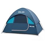 Golabs CT1 2 Person Camping Tent, Easy Set Up in 3 Mins, Waterproof w/Mesh Top & Door with Ventilation, Lightweight 4.4lbs Portable Family Tent with Carry Bag &Interior Storage Pockets &Hook