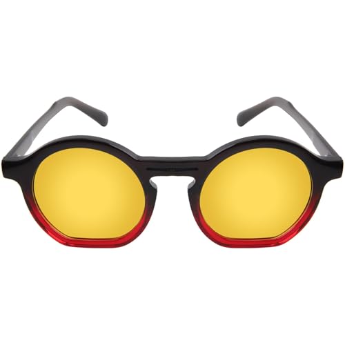 Lunettes de soleil polarisées UV400 unisexes en jaune transparent