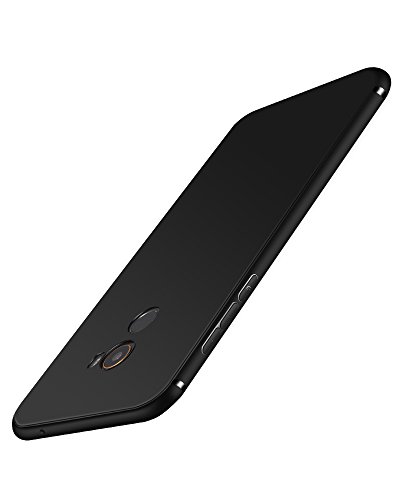 Olliwon Funda Compatible con Xiaomi Mi Mix 2, Delgado Funda Case Cover, Slim Suave Sedoso Scrub Shell Plena Protección Trasera Piel Siento Funda para Xiaomi Mi Mix 2 - Negro