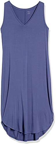 Image of Amazon Essentials Women's Jersey Regular-Fit Sleeveless V-Neck Midi Dress (Previously Daily Ritual)