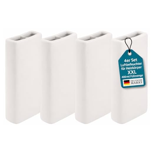 Luftbefeuchter für Heizung Set inkl. Haken - Keramik Wasserverdunster - beige matt - Wasserverdunster Verdampfer Verdunster Heizkörper Luftreiniger - Neutral - 4 Stück