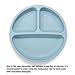 PandaEar Divided Unbreakable Silicone Baby and Toddler Plates - 3 Pack - Non-Slip - Microwave Safe - Silicone (Blue Green Brown)