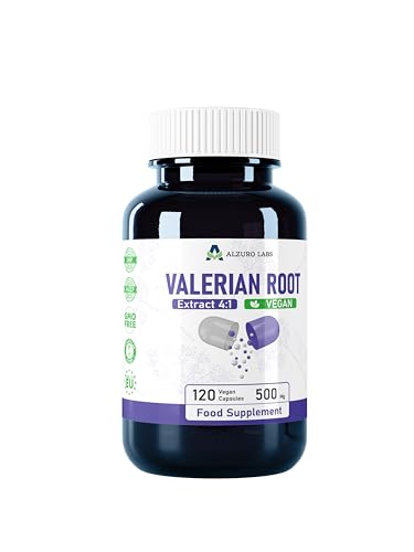 Alzuro Labs Valeriana | 2.000mg equivalente (500mg 4:1 Extracto) | 120 Cápsulas Veganas | Alta dosis | Suministro de 4 meses | Probado en laboratorio | Certificado GMP