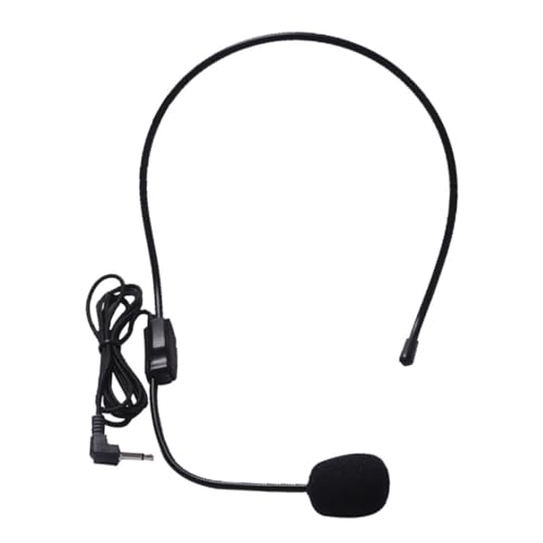 Milisten 3 Piezas Micrófono de Cabeza con Cable para Amplificador de Voz Unidades Portátiles para Enseñanza Presentaciones y Guías Ligero y Duradero Color Negro