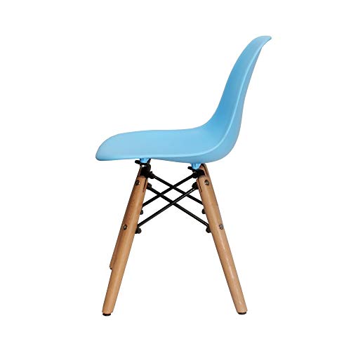 Cadeira Infantil Charles Eames New Wood - Kids - Cor Azul Claro
