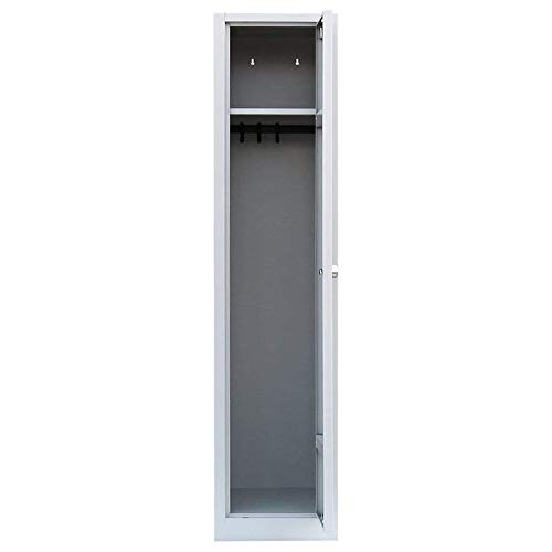Lüllmann Spind Kleiderschrank grau 180×41,5×50 cm montiert