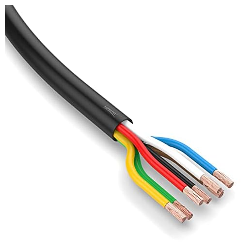 AUPROTEC KFZ Kabel 7x1,5 mm² 5m rund FLRYY I Rundkabel Fahrzeugkabel/Fahrzeugleitung Verschiedene Anwendungen I 7 poliges Kabel für Anhänger geeignet