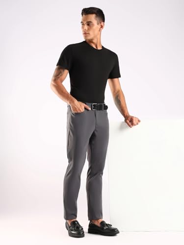 Image of Calvin Klein Men's Move 365 Stretch Slim Fit Wrinkle Resistant Tech Woven Pant