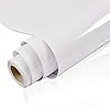YENHOME White Glossy Contact Paper Peel and Stick Countertops Waterproof 17.7"X118" White Contact Paper for Countertops Removable Self Adhesive Modern Wallpaper for Kitchen Cabinet Vinyl Wrap