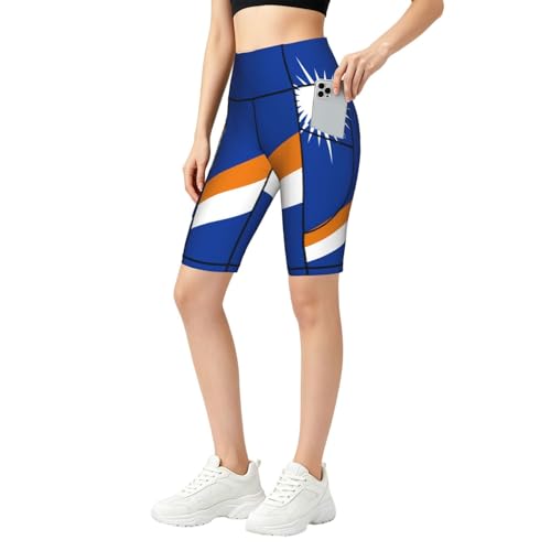 Short de yoga avec poches et taille haute anti-glissement pour sport