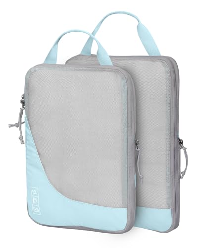 Image of 2 Set Compression Packing Cubes for Suitcases,Luggage,Travel Bag Organizer
