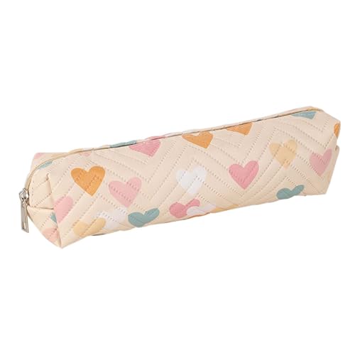 Image of Small Pencil Pouch Cute Makeup Heart Pen Bag Women Office Stationery Comestic Bag