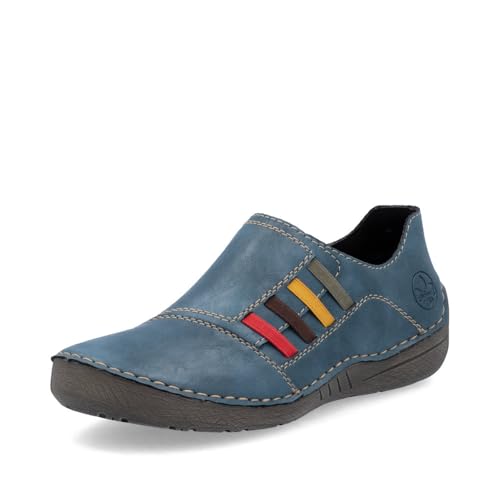 Rieker Damen 52560, Frauen Halbschuhe,straßenschuhe,Strassenschuhe,Sportschuhe,Freizeitschuhe,Turnschuhe,Laufschuhe,blau (14),40 EU / 6.5 UK