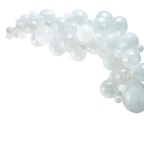 Ginger Ray White DIY Balloon Arch Kit Party Decorations 70 Assorted Pack