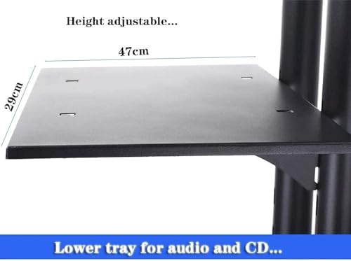 Soporte móvil para TV con ruedas y ajuste de altura miniatura 6