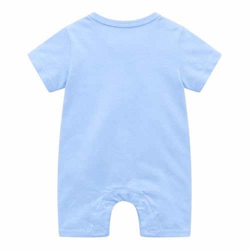Image of Bold N Elegant Cute Animal Print Cotton Half Sleeve Newborn Baby Boy Girl Rompers Jumpsuit Onesie Bodysuit for Infant Toddler Children Clothes