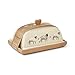 Cooksmart British Designed Ceramic Butter Dish with Lid | Large Butter Dish for All Types of Kitchens | Butter Dishes for All Sizes of Butter - Highland Sheep