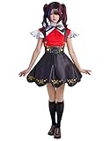 miccostumes Womens Game Streamer Cosplay Costume Kawaii Suspender Skirt with Accessories (X-Small, Multicolored)