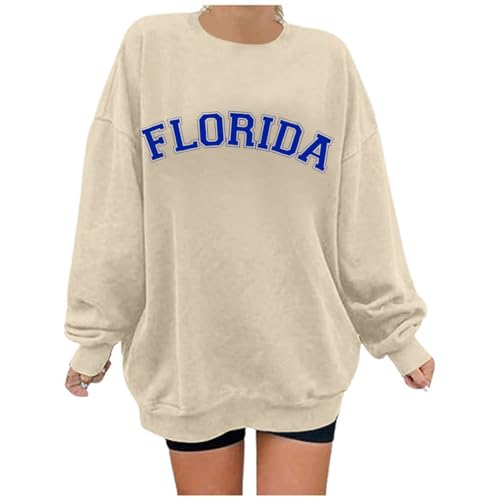 Sweatshirt femme à capuche léger beige XL imprimé lettres