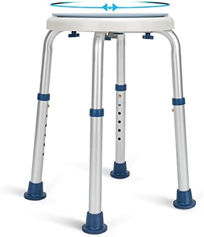 GreenChief Shower Stool 300lb, Rotating Bath Seat, Adjustable Shower Chairs and Benches Bathtub Seat for Elderly, Senior, Handicap & Disabled,14-19 Inch Height