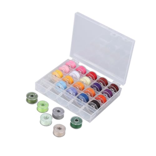 OSALADI 25 piezas Caja de Canillas Máquina Coser con Coloreados y Almacenaje Transparente Accesorios para Costura y Bordado Organizadas Compartimentos
