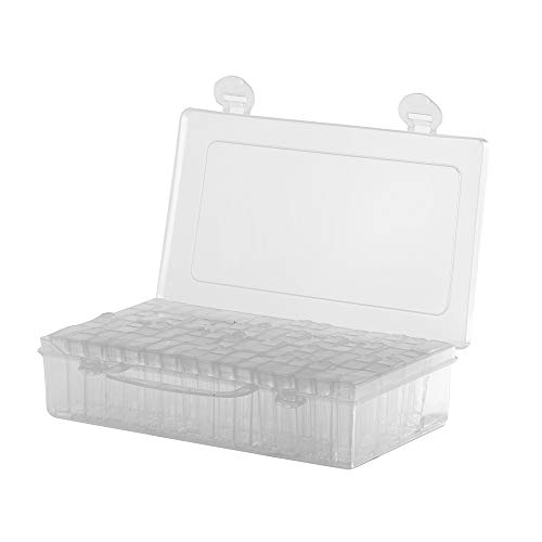 ONEVER 64pcs Grille Transparente Boîtes De Rangement Détachable Organisateur De Stockage Utile pour Diamant Bijoux Nail Art Accessoire