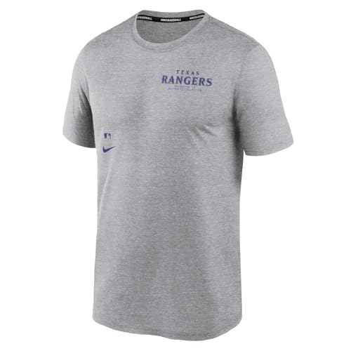 Nike Men's MLB Dri-Fit Authentic Collection Early Work T-Shirt (US, Alpha, X-Large, Regular, Regular, Grey, Texas Rangers)