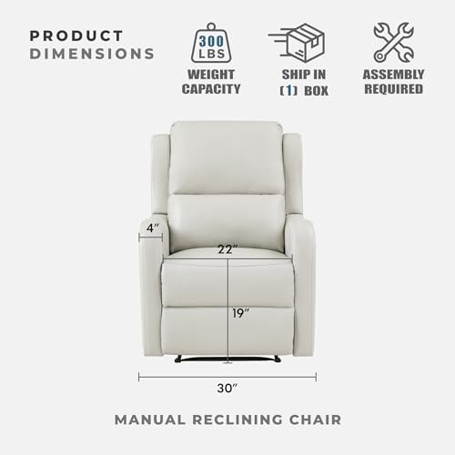 Sillón reclinable con tela Taupe miniatura 4
