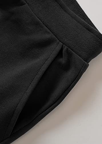 Weintee Women's Cotton Sweatpants With Pockets Petite L Black #TOP5