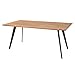Produktbild MÖBEL IDEAL Esstisch Tisch Esszimmertisch Lalon 200x100 cm, Modernes Industrie-Design, Massivholz Holz Eiche massiv, Gestell Metall