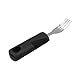 Set of 3 NUZAMAS Adaptive Cutterly with Stainless Steel Fork Tablespoon and Knife for Tremors Adults Elderly Arthritis and Parkinsons Black