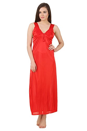 Image of Fasense Women's Satin Maxi Casual Regular Nightgown