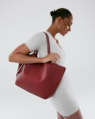 Image of NEWBELLA Tote Bag for Women, Vegan Leather Crossbody Shoulder Bag, Top Handle Satchel Purse for Work, Travel, Daily Use