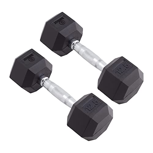Body-Sport-Rubber-Encased-Hex-Dumbbell-Weight-Pair--Dumbbells-for-Exercises--Strength-Training-Equipment--Home-Gym-Accessories--Weight-Training
