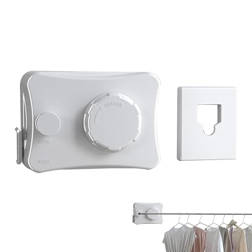 Corde à linge rétractable d'intérieur multifonctions compacte et solide pour appartement