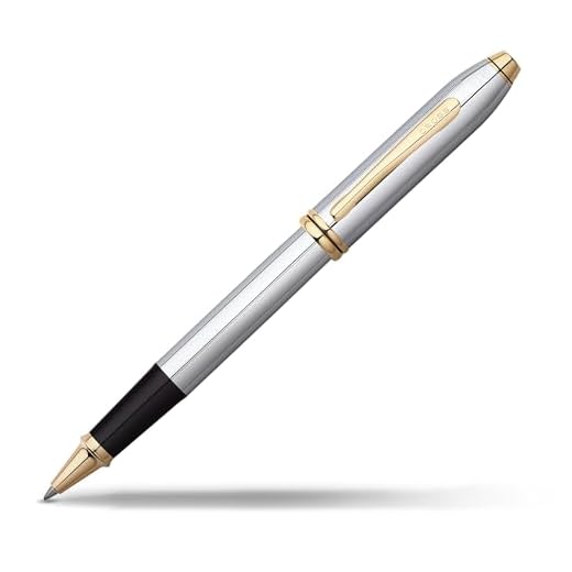 Cross Townsend Medalist Refillable Rollerball Pen, 23 Carat Gold-Plated Appointments, Includes Luxury Gift Box