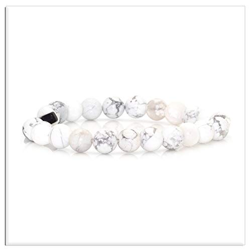 Xusamss Fashion Religious Cross Bracelet 8mm Tiger Eye Turquoise Beads Elastic Bracelet,7 1/2 wrist2