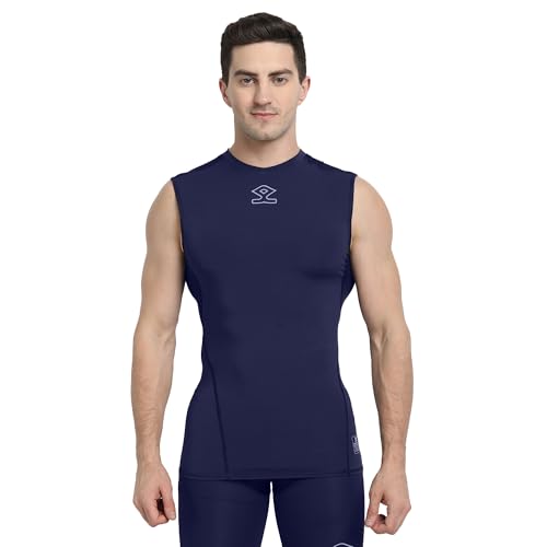 Image of SHREY Intense Compression Sleeveless Top Sports Athletic Gym Wear for Men's