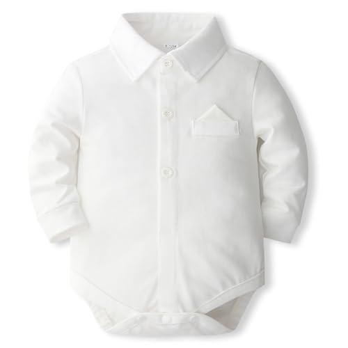 Image of SALNIER Baby Boy 5PCS Formal Outfit Soft Cotton Romper Suspender Pants Bowtie Beret Hat Infant Wedding Birthday Party Suit