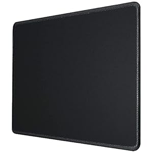 Sounce (250mm x 210mm x 2mm Speed Type Mouse Pad with Antifray Stitched Embroidery Edges, Non-Slip Rubber Base Mousepad for Laptop PC – Black