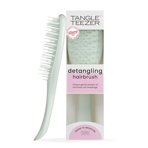 Tangle Teezer Extra Gentle Ultimate Detangler Hairbrush for Wet & Dry Hair - With Unique Wide-Spaced Teeth for Gentle & Effective Detangling - For Less Hair Fall & Breakage - Eucalyptus