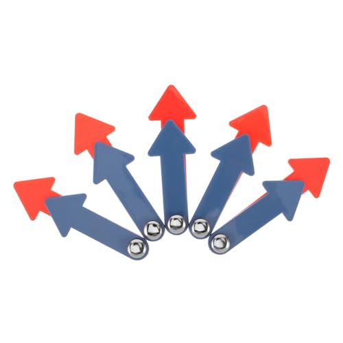 Sosoport 5Pcs Plastic Clock Hands Kit for Safe DIY Clock Parts for Home School Projects Educational Telling Tools Easy to Install Rotating Arrows for Math Learning