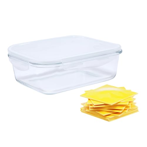 ZoeQide Contenitore per formaggio frigorifero in vetro borosilicato – Scatola